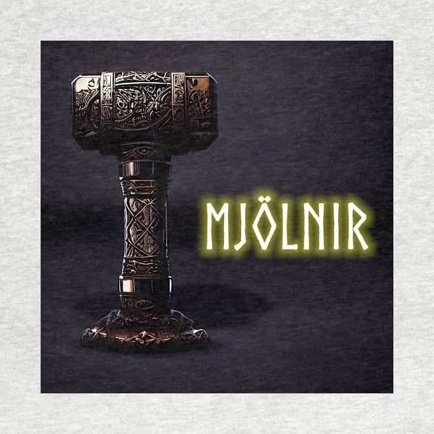 Mighty Mjolnir Thor Hammer Norse by Grassroots Green